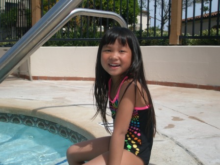 Kasen at the pool again